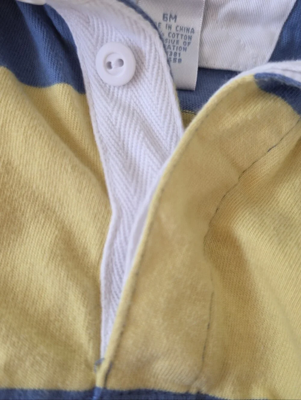 Ralph Lauren Baby Boy Striped Rugby Romper Shortall Size 6 months